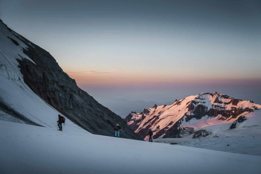 Snowy mountain peak under a winter sky, representing clarity and perspective during difficult decisions